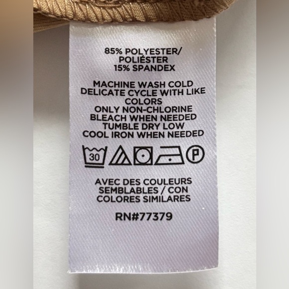 Ann Taylor Gold Off-Shoulder Ruched Blouse – Sleeveless – Petite Small (SP) NWT - Picture 4 of 4